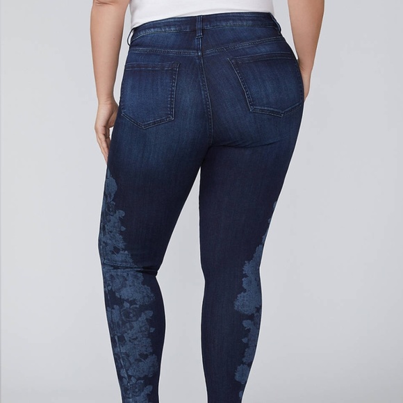 NWT Power Pocket SS Floral Skinny Jean - Picture 2 of 3